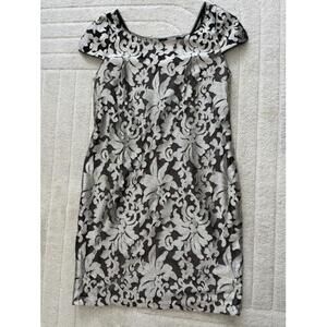 Calvin Klein Women's Embroidered Mesh Sheath Dress Size 16